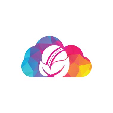 Yaprak cırcır böceği şekilli konsept vektör logosu tasarımı. Eşsiz kriket ve organik logot tasarım şablonu.