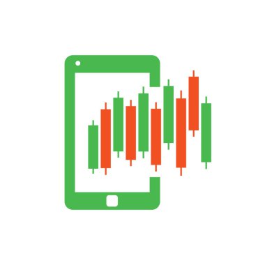 Telefon istatistikleri logo tasarım şablonu. Mobil finans logo tasarım vektörü.