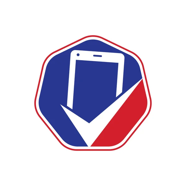 Sprawdź Wektor Wzorca Mobilnego Logo Ikona Mobilnego Logo Naprawy Logo — Wektor stockowy