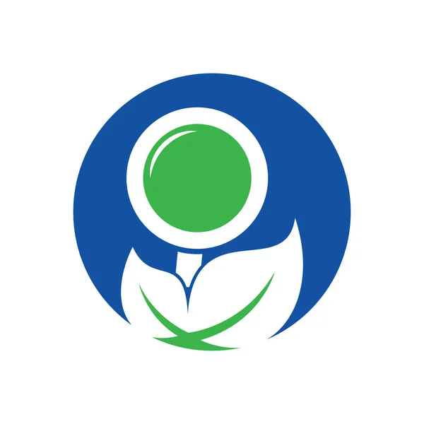 Векторный Логотип Поиска Природы Искушает Дизайн Логотипа Nature Finder Вектор — стоковый вектор
