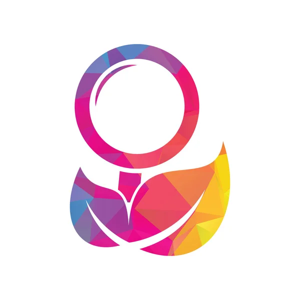 自然検索ベクトルロゴテンプレート ネイチャーファインダーのロゴデザインコンセプトベクトル リーフファインダーのロゴ — ストックベクタ
