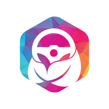 Eko direksiyon vektör logosu tasarımı. Direksiyon ve eko sembolü veya simgesi.