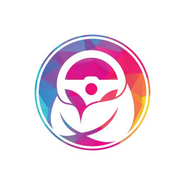 Eko direksiyon vektör logosu tasarımı. Direksiyon ve eko sembolü veya simgesi.