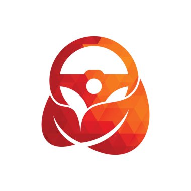 Eko direksiyon vektör logosu tasarımı. Direksiyon ve eko sembolü veya simgesi.