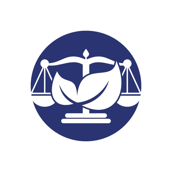 Nature Law Firm Logo Design Vorlage Green Scales Logo Konzept — Stockvektor