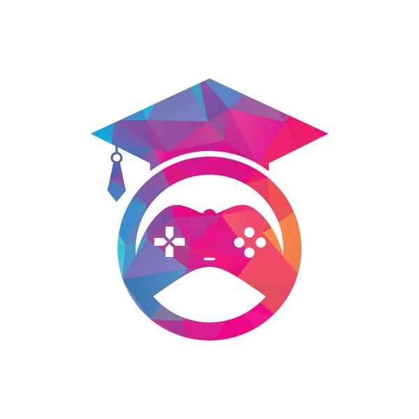 Jogo Educação Vetor Logotipo Design Console Jogos Com Design Ícone — Vetor de Stock