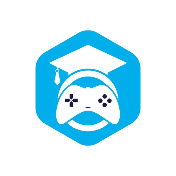 Diseño Del Logo Del Vector Educación Del Juego Consola Juegos — Vector de stock