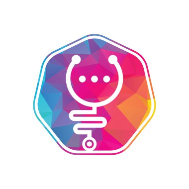 Medical chat and talk vector logo design. Doctor help and consult logo concept.