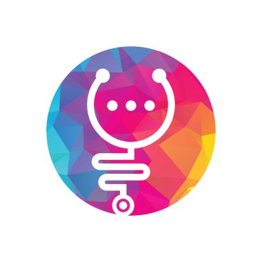 Medical chat and talk vector logo design. Doctor help and consult logo concept.