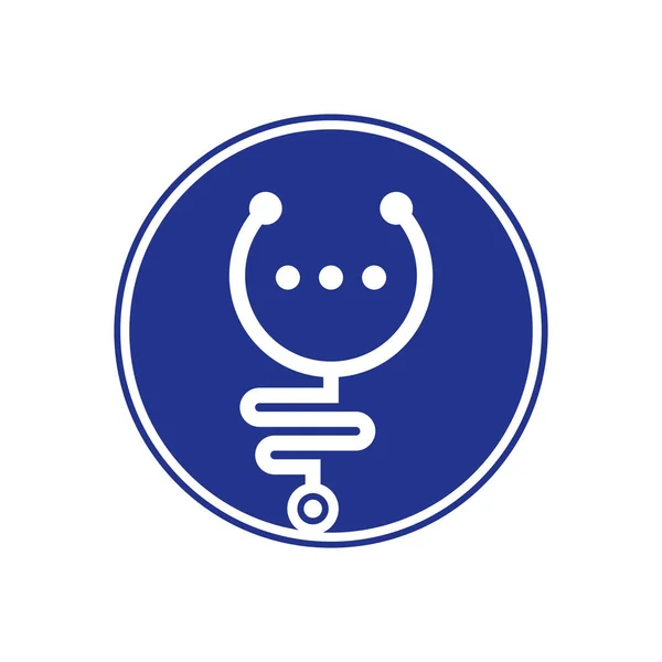 Medical Chat Talk Vector Logo Design Doctor Help Consult Logo — ストックベクタ