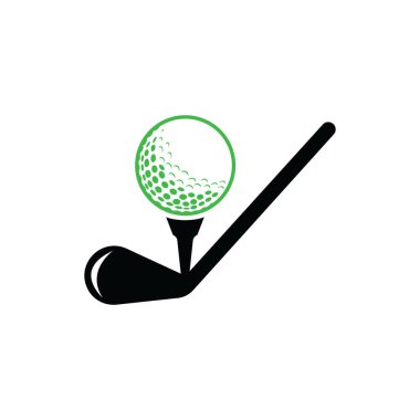 Golf logosu tasarım vektör şablonu. Golf logosu tasarımları. Golf Spor Silueti Logo Tasarım Şablonu