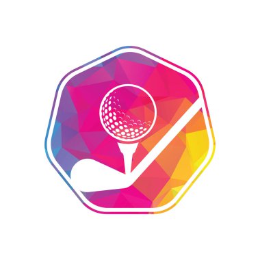 Golf logosu tasarım vektör şablonu. Golf logosu tasarımları. Golf Spor Silueti Logo Tasarım Şablonu