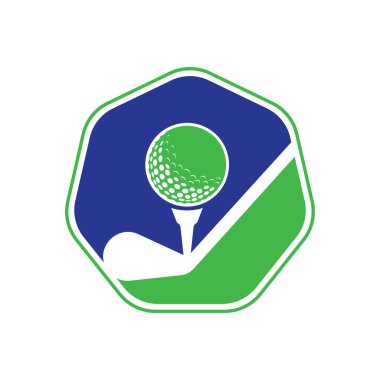 Golf logosu tasarım vektör şablonu. Golf logosu tasarımları. Golf Spor Silueti Logo Tasarım Şablonu