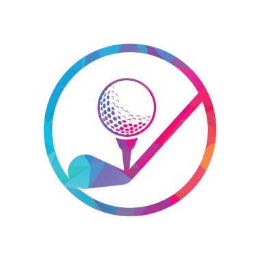 Golf logosu tasarım vektör şablonu. Golf logosu tasarımları. Golf Spor Silueti Logo Tasarım Şablonu