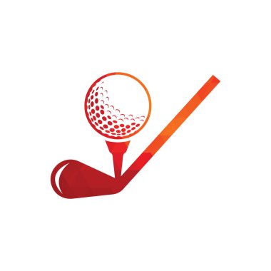 Golf logosu tasarım vektör şablonu. Golf logosu tasarımları. Golf Spor Silueti Logo Tasarım Şablonu