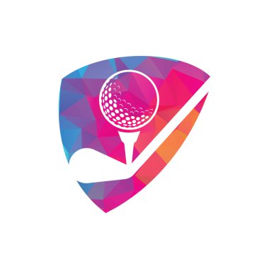 Golf logosu tasarım vektör şablonu. Golf logosu tasarımları. Golf Spor Silueti Logo Tasarım Şablonu