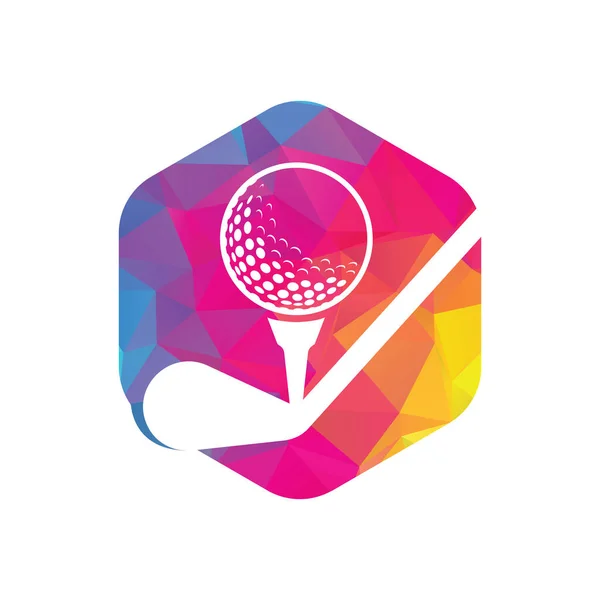 Stick Golf Logo Design Vektorové Šablony Návrhy Golfového Loga Šablona — Stockový vektor