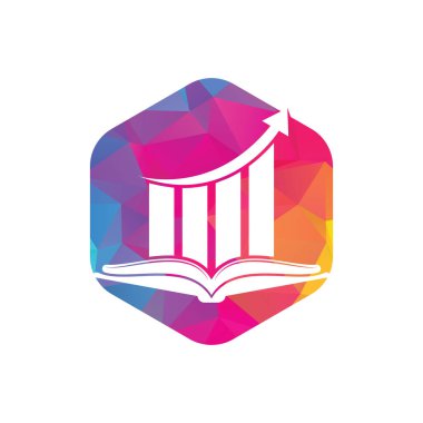 Finans kitabı logosu tasarımı. İş büyüme eğitim logosu tasarımı.