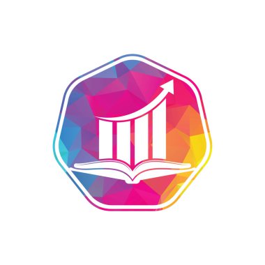 Finans kitabı logosu tasarımı. İş büyüme eğitim logosu tasarımı.