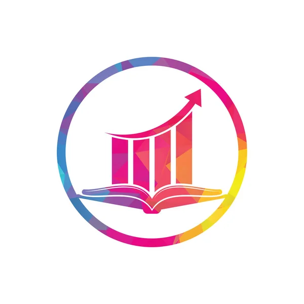 Financiën Boek Logo Ontwerp Logo Voor Bedrijfsgroei — Stockvector