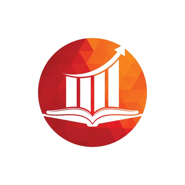 Projekt Logo Książki Finansowej Projektowanie Logo Edukacji Biznesowej — Wektor stockowy