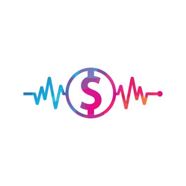 Finance Pulse logo designs concept. Finance logo designs. Health logo template