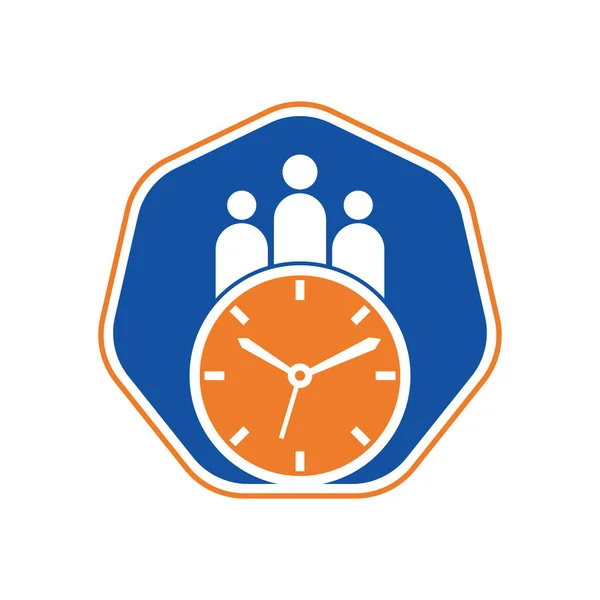 People Time Logo Time Successful Health Logo Icon Vector Time — Διανυσματικό Αρχείο