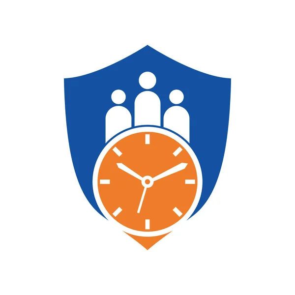 People Time Logo Time Successful Health Logo Icon Vector Time — Vector de stock