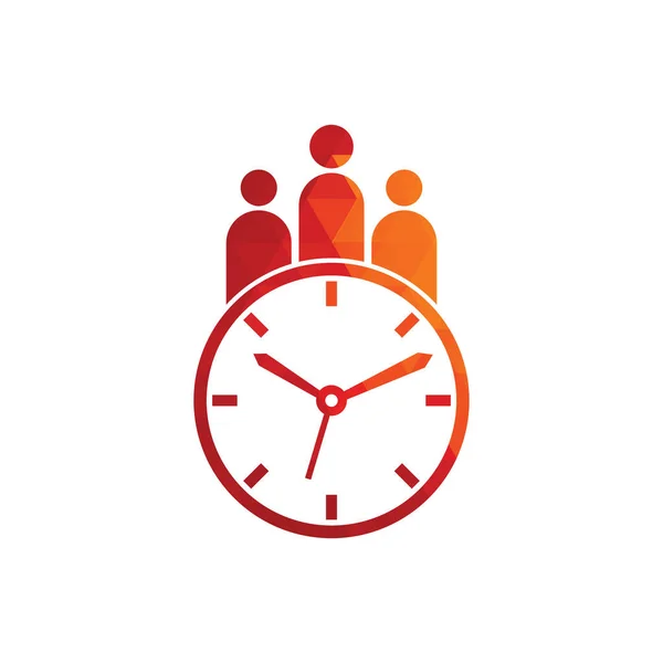 People Time Logo Time Successful Health Logo Icon Vector Time — Image vectorielle