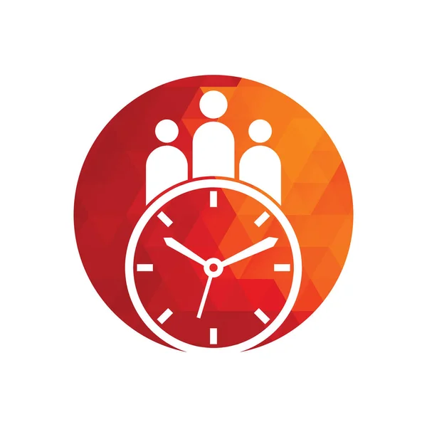 People Time Logo Time Successful Health Logo Icon Vector Time — 스톡 벡터