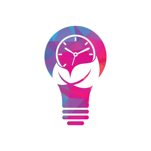Природа Часу Лампа Формує Концепцію Векторного Дизайну Логотипу Шаблону Енергетичний — стоковий вектор