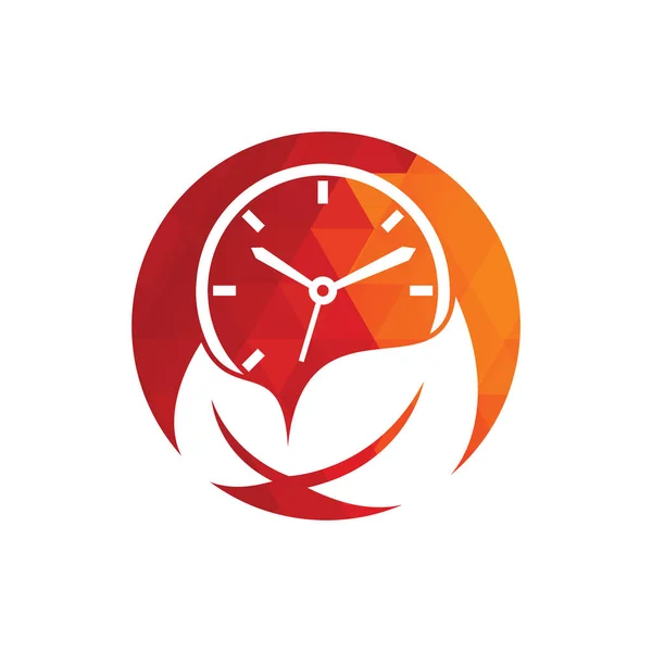 Nature Time Vector Logo Design Template Energy Time Diet Time — Image vectorielle
