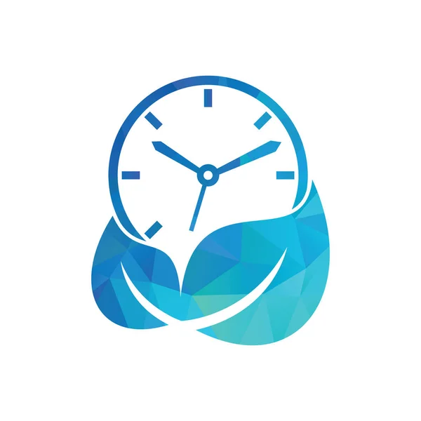 Nature Time Vector Logo Design Template Energy Time Diet Time — 스톡 벡터