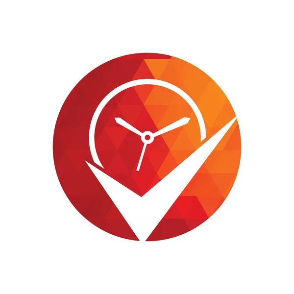 Check Time Logo Design Template Stopwatch Logo — 스톡 벡터