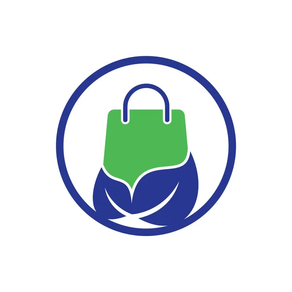 Leaf Bag Logo Design Icon Template Bag Leaves Recycle Logo — Vector de stock