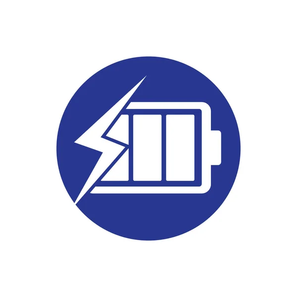Battery Charging Vector Icon Quick Fast Charge Logo Icon — Wektor stockowy