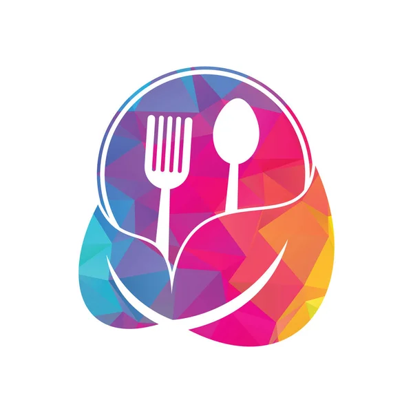 Healthy Food Logo Template Nature Organic Food Logo Design — Archivo Imágenes Vectoriales