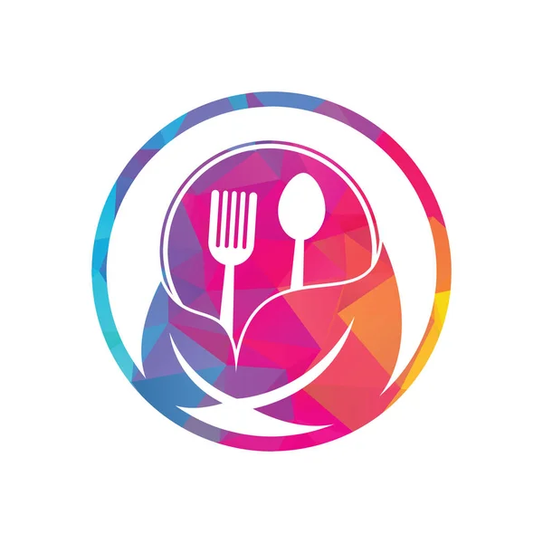 Healthy Food Logo Template Nature Organic Food Logo Design — Archivo Imágenes Vectoriales