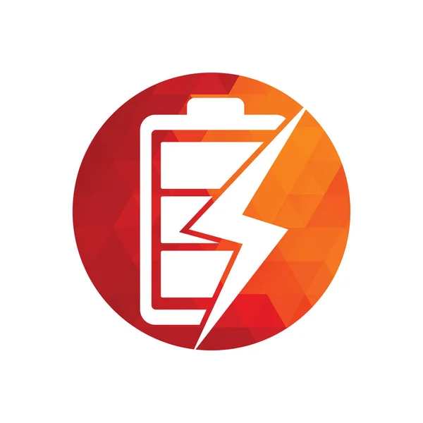 Power Battery Logo Design Template Battery Fast Charge Logo Design — Stock Vector
