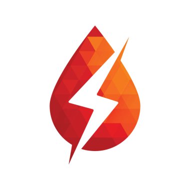 Gök gürültüsü logo tasarımı ikon vektörü.