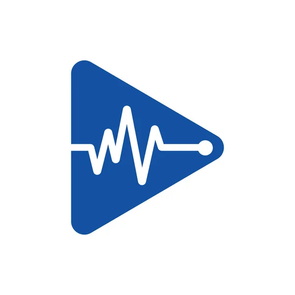 Vibe Play Logo Designs Concept Music Vibe Logo Template Vector — Stock Vector