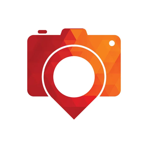 Návrhová Ilustrace Loga Camera Point Vektoru Foto Spot Logo Design — Stockový vektor