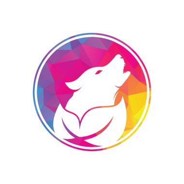 Yaprak Kurt logosu tasarımı. Doğa kurdu logo tasarımı ikon vektörü.