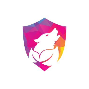 Yaprak Kurt logosu tasarımı. Doğa kurdu logo tasarımı ikon vektörü.