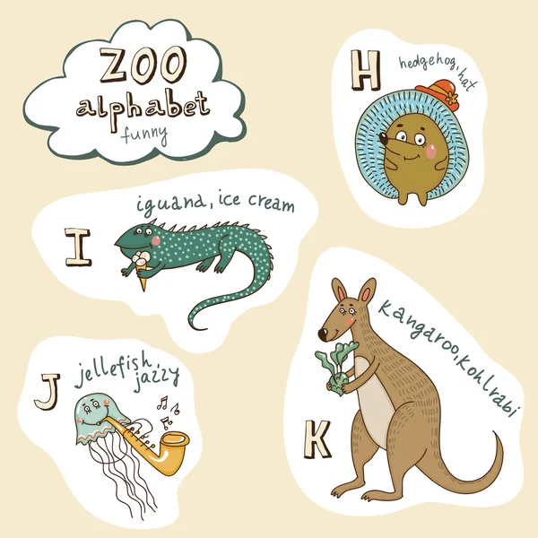 Animal alphabet for children — Stock Vector