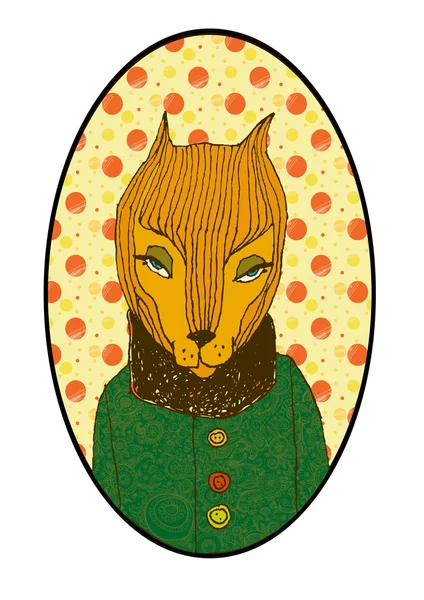 vektör fox broş
