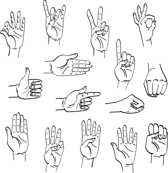 Handbewegungen — Stockvektor