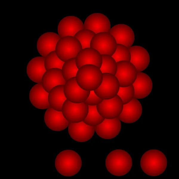 Hög med röda bollar — Stockfoto
