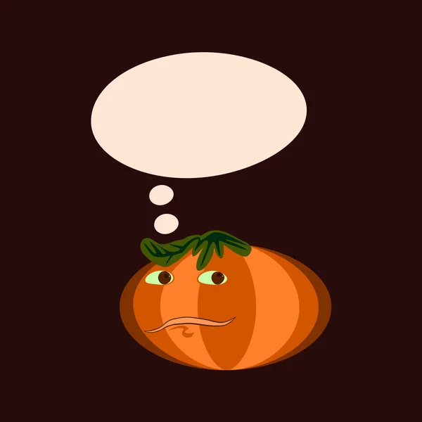 Burbuja de comunicación - calabaza — Vector de stock