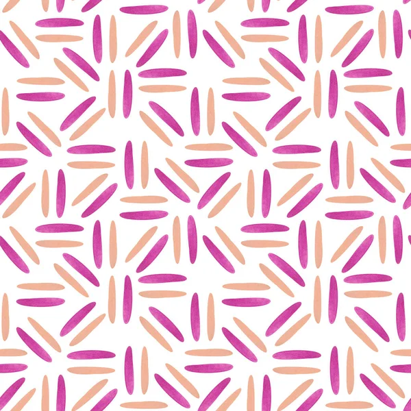 Aquarela Desenhada Mão Padrão Abstrato Simples Com Traços Tons Rosa Imagem De Stock